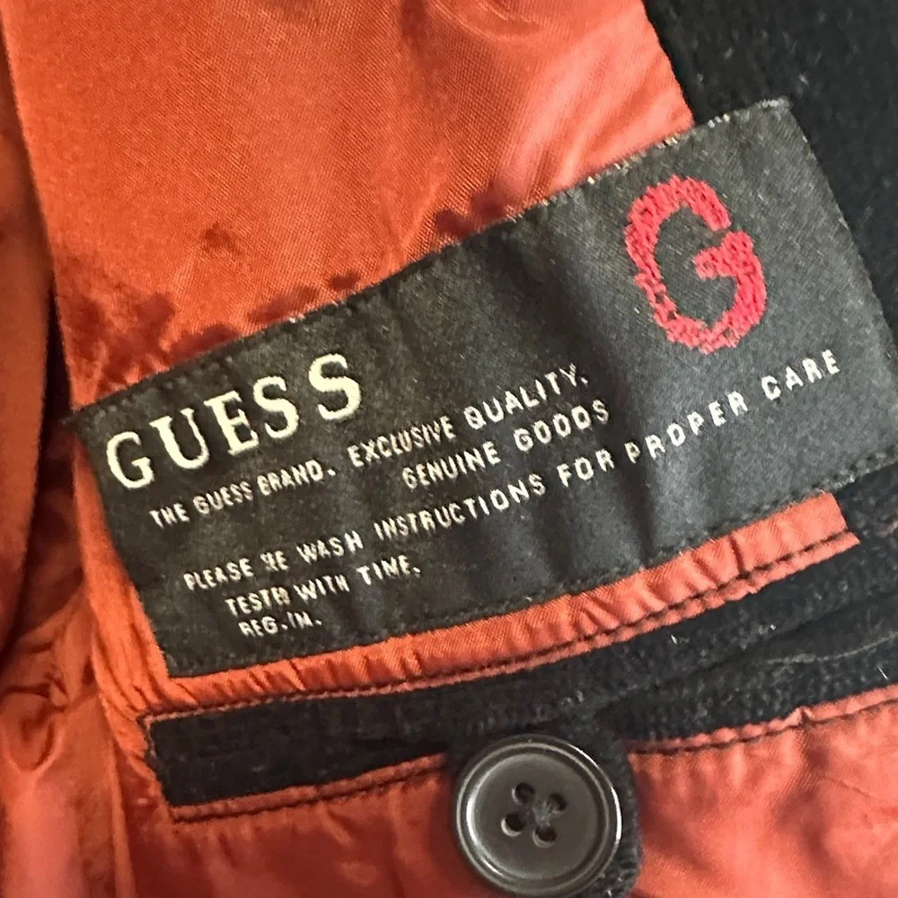 GUESS Black Corduroy Sport Coat Blazer Jacket Size XL Classic Tailored